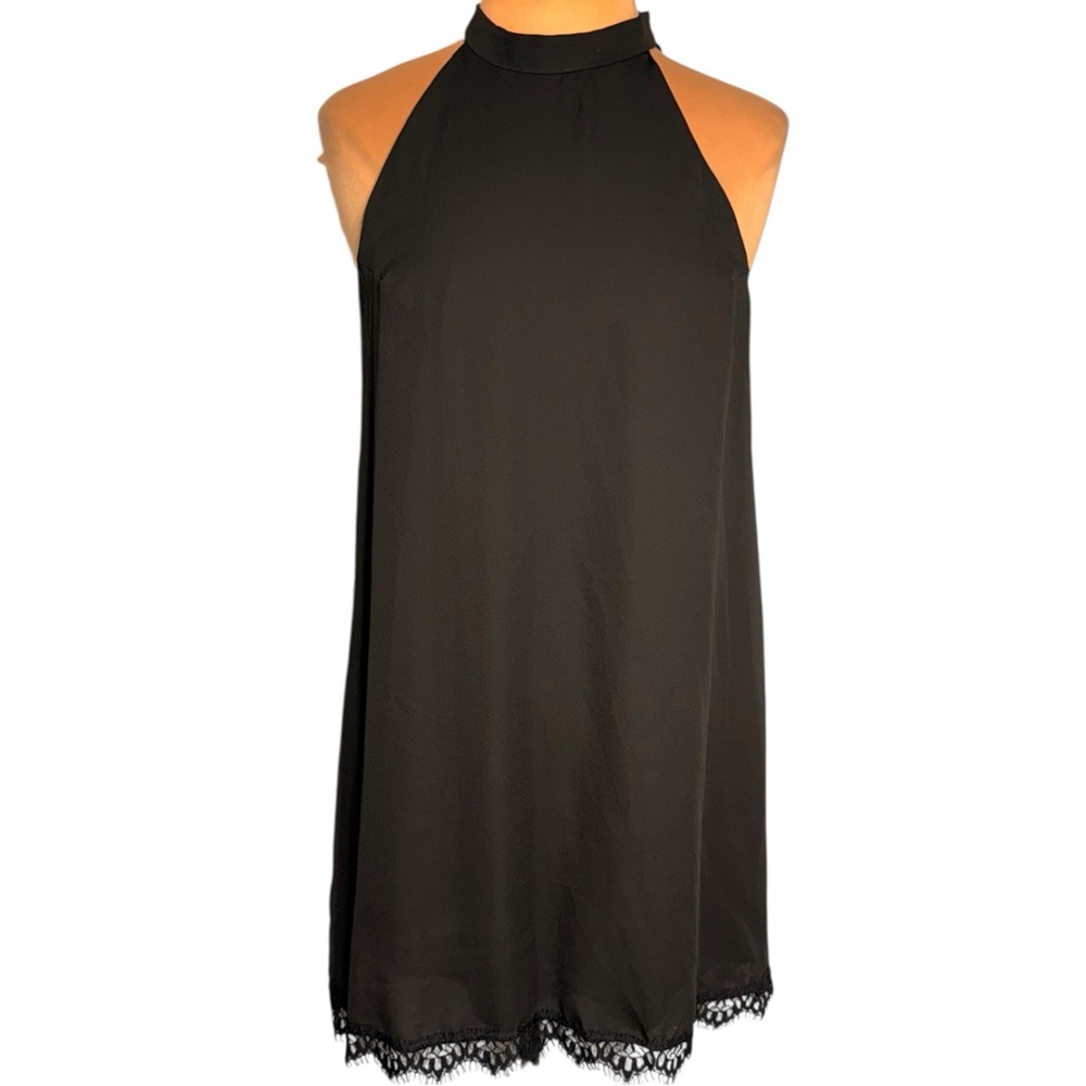 Lulus 90’s minimalist style black mini swing dress size large